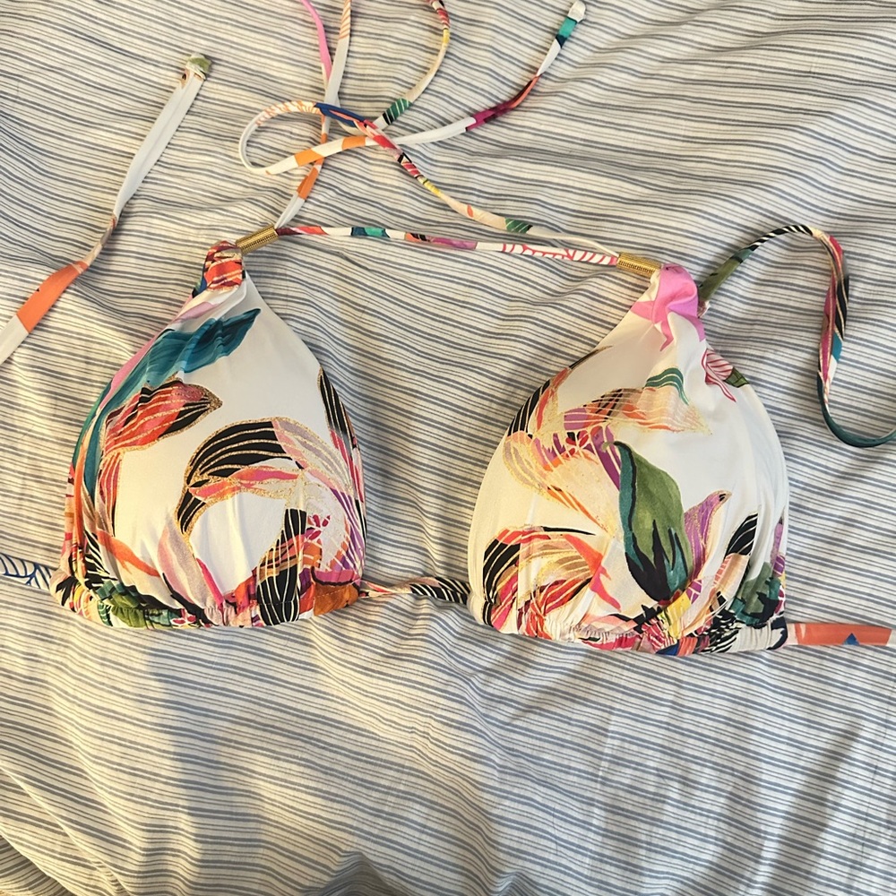 La Blanca Multicolor Floral Bikini Top